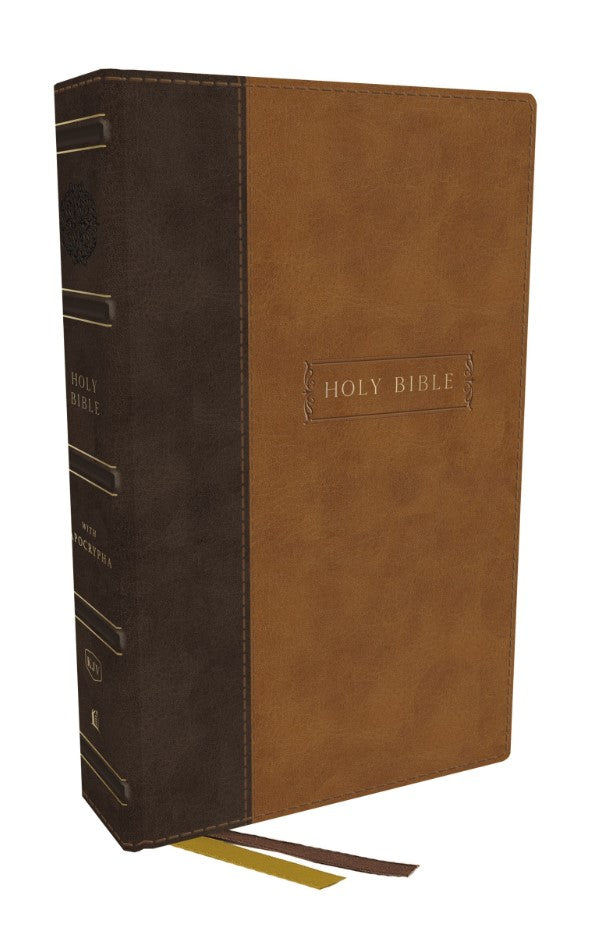 KJV Center-Column Reference Bible with Apocrypha, Brown - Re-vived
