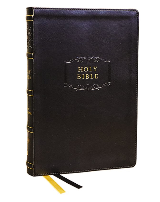 KJV Center-Column Reference Bible with Apocrypha, Black - Re-vived