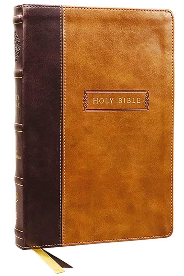 KJV Center-Column Reference Bible with Apocrypha, Brown - Re-vived