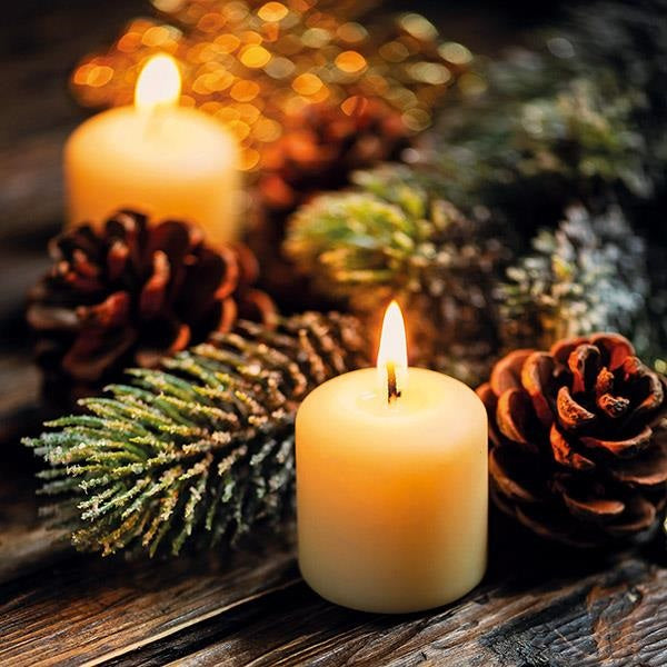 Warm Christmas Candle Christmas Cards (pack of 10)