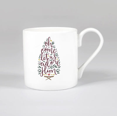 O Come Let Us Adore Him Christmas Mug