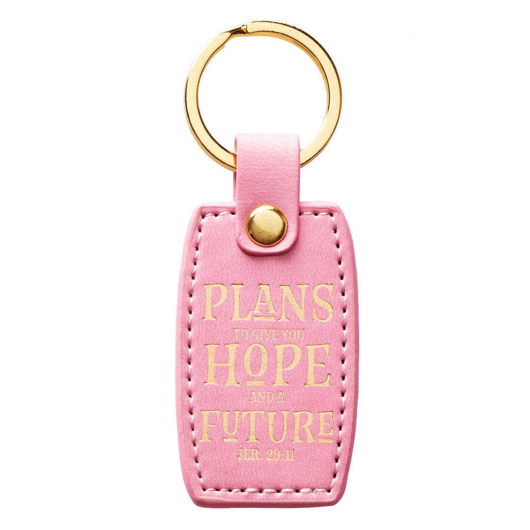 Floral Jeremiah 29:11 Lux Leather Keyring - Re-vived