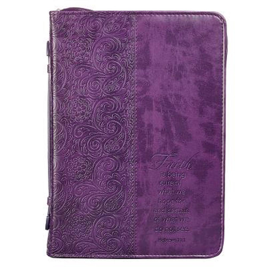 Faith Purple Bible Case, Extra Large - Re-vived