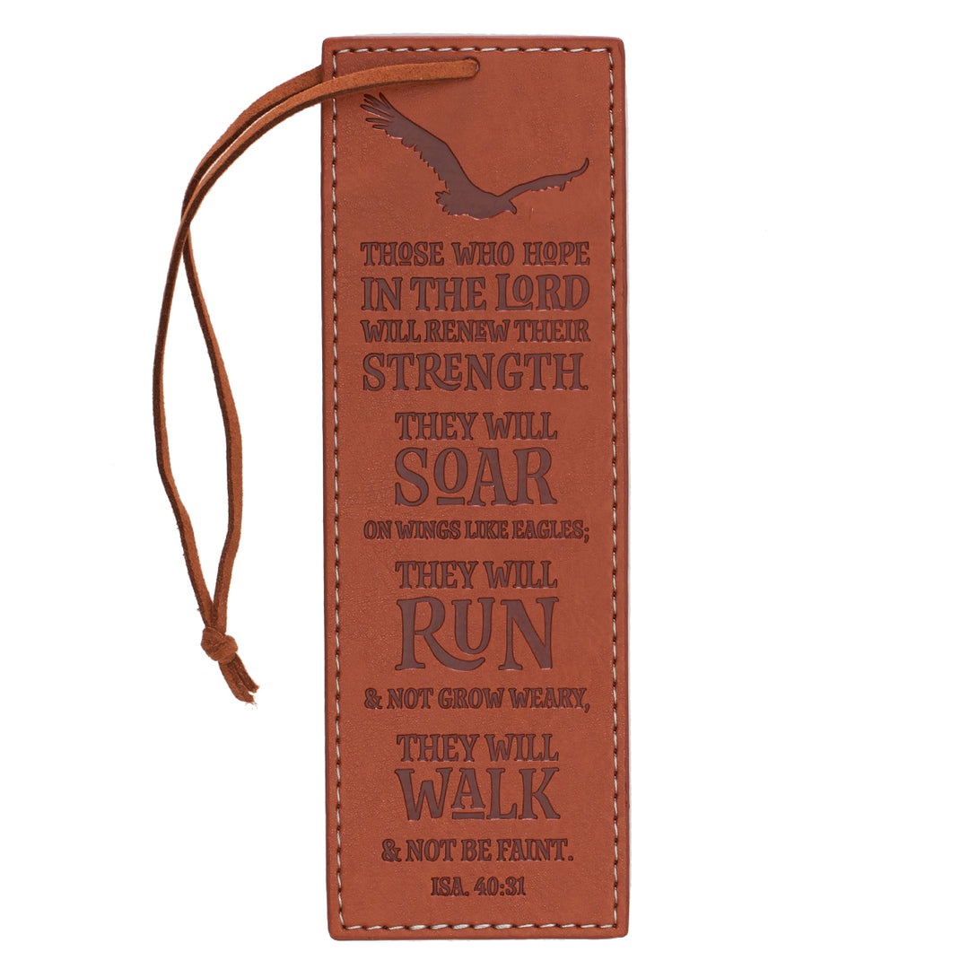 Wings Like Eagles LuxLeather Bookmark - Re-vived