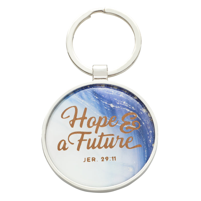 Hope and a Future Keyring in Tin