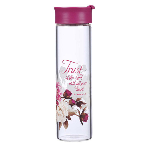 Trust in the Lord Glass Water Bottle
