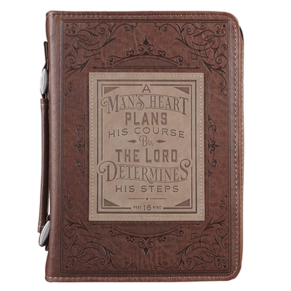 Man's Heart Classic Bible Case, Large - Re-vived