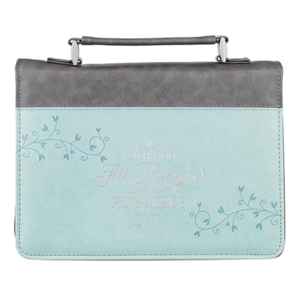 All Things Teal Fashion Bible Cover, Large - Re-vived