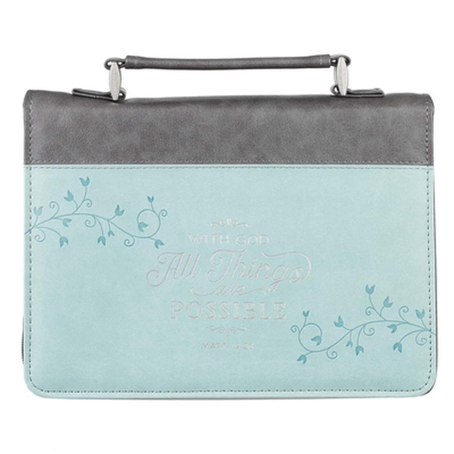 All Things Teal Fashion Bible Cover, Large - Re-vived