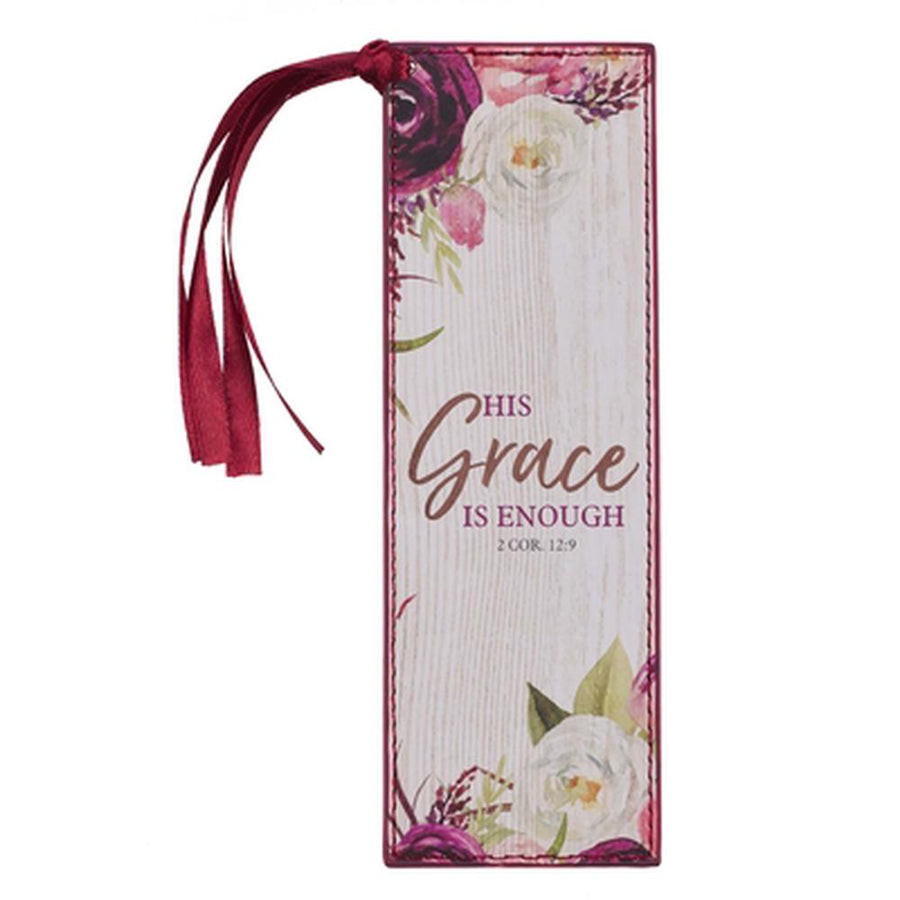 His Grace is Enough LuxLeather Bookmark - Re-vived