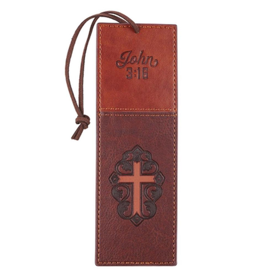 John 3:16 Cross LuxLeather Bookmark - Re-vived