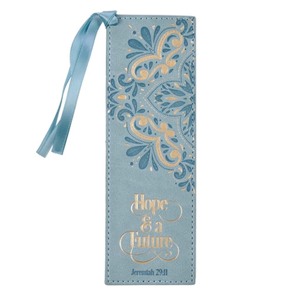 Hope and a Future Teal LuxLeather Bookmark - Re-vived