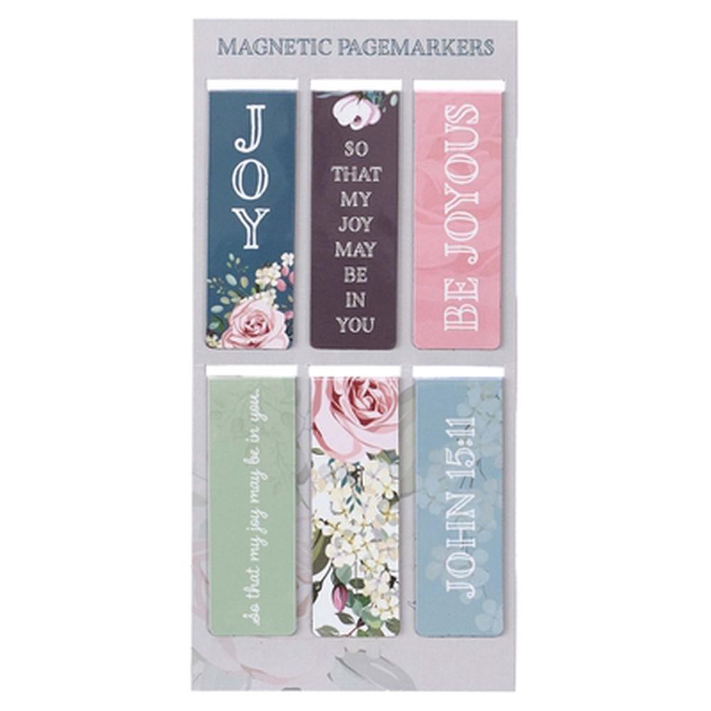 Joy Assorted Magnetic Bookmark (pack of 6) - Re-vived