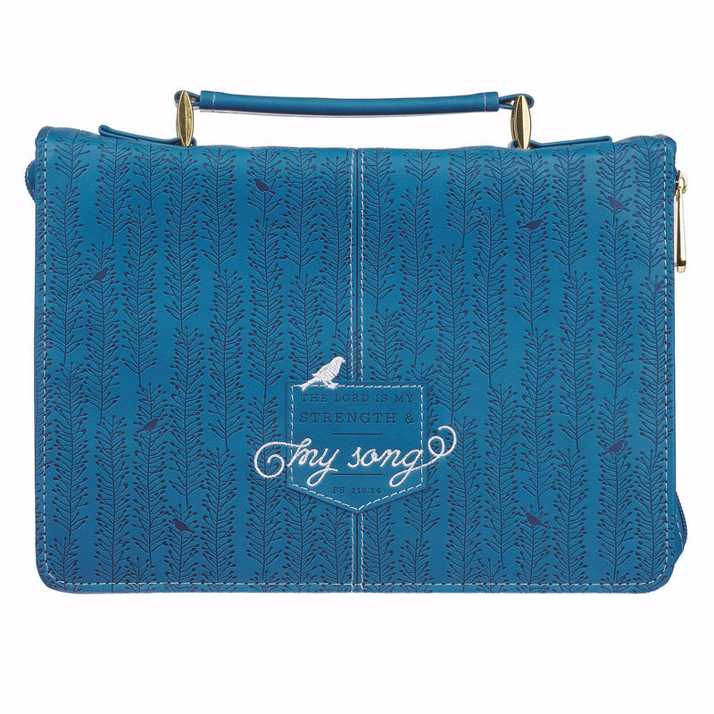 Strength & Song Blue Fashion Bible Cover, Large
