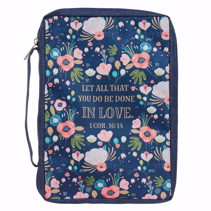 Let All You Do Floral Bible Case, Large