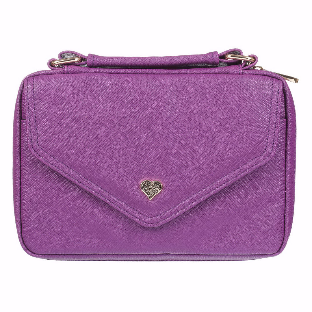 Heart Purple Fashion Bible Cover, Large - Re-vived
