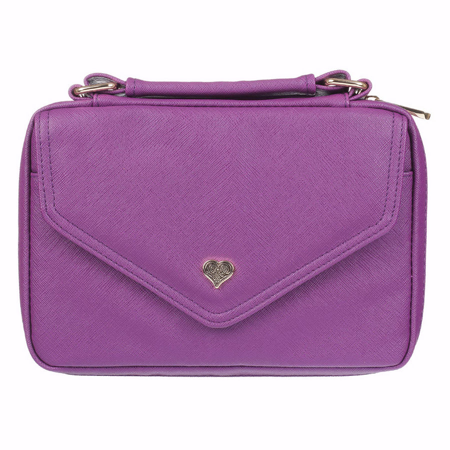 Heart Purple Fashion Bible Cover, Large - Re-vived