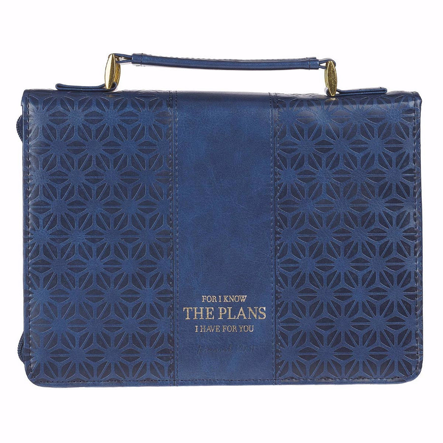 I Know the Plans Navy Fashion Bible Case, Large - Re-vived