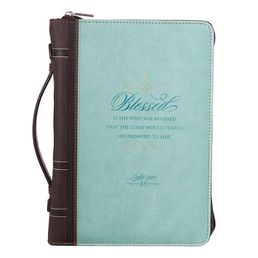 Blessed Light Blue Fashion Bible Cover, Extra Large - Re-vived