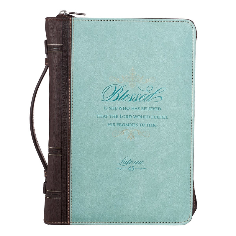 Blessed Light Blue Fashion Bible Cover, Extra Large