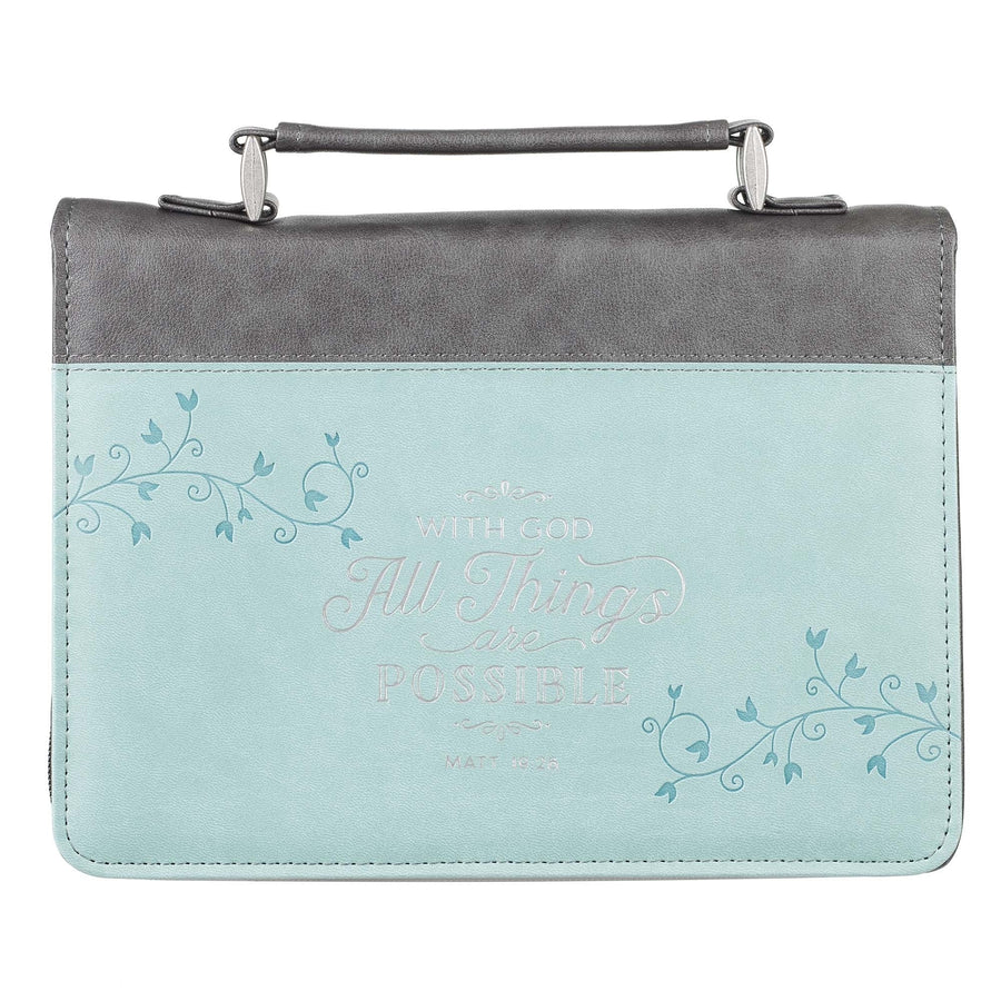 All Things Light Blue Fashion Bible Case, Extra Large - Re-vived