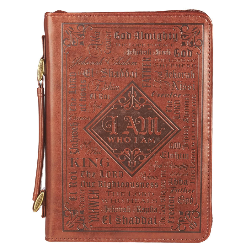 Names of God Brown Classic Bible Case, Extra Large