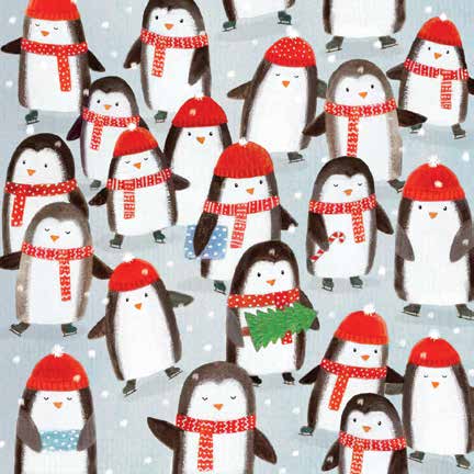Christmas Cards: Cute Penguins (Pack of 4)