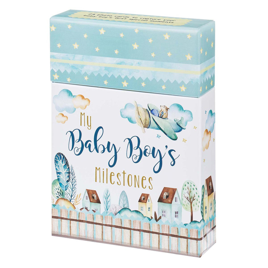 My Baby Boy's Milestones Card Box - Re-vived