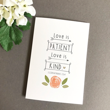 Love Is Patient - A6 Greeting Card - Re-vived