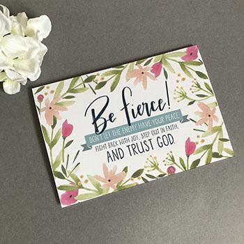 Be Fierce A6 Greeting Card - Re-vived