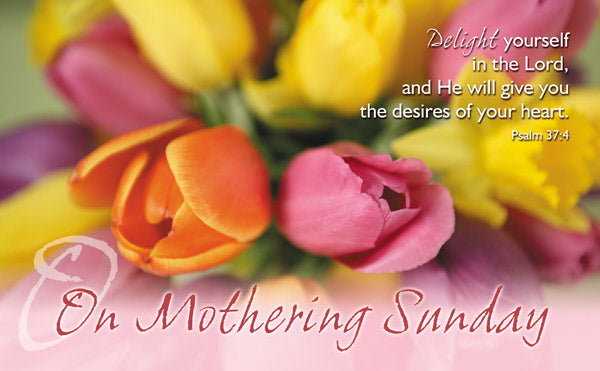 On Mothering Sunday - Postcard Tulips (Pack of 24) - Re-vived