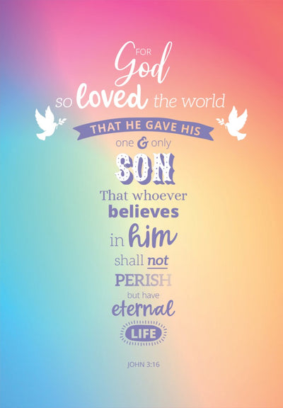 Compassion Charity Easter Cards: John 3:16 (5 pack)