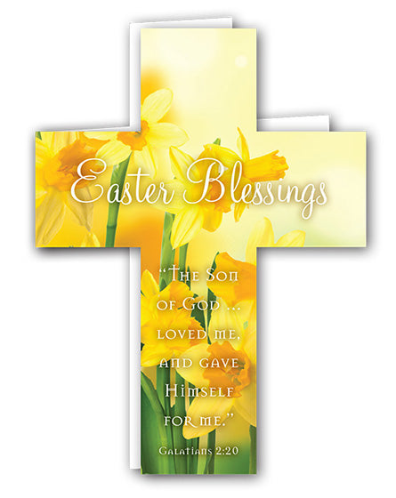 Easter Mini Crosses: Easter Blessings Daffodils (Pack of 4)