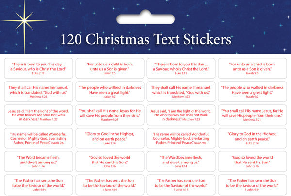 120 Christmas Text Stickers