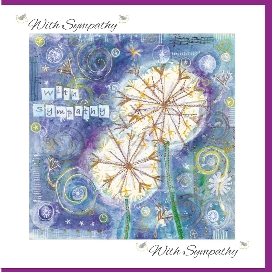 Sympathy Dandelion Greetings Card - Re-vived