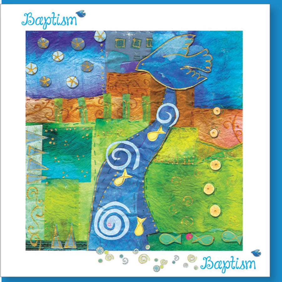 Baptism River Greetings Card - Re-vived