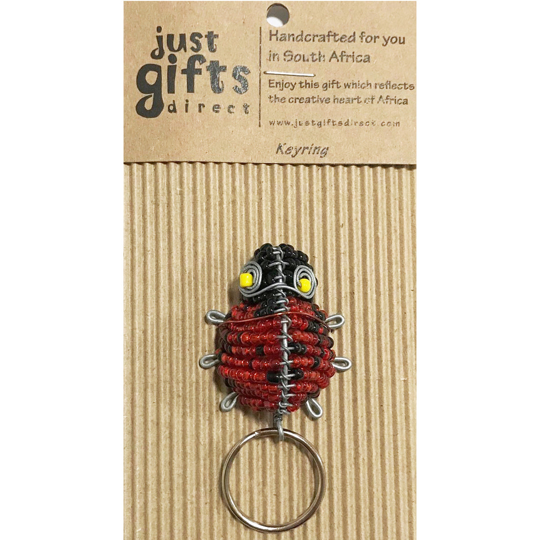 Beaded Ladybird Keyring - Re-vived