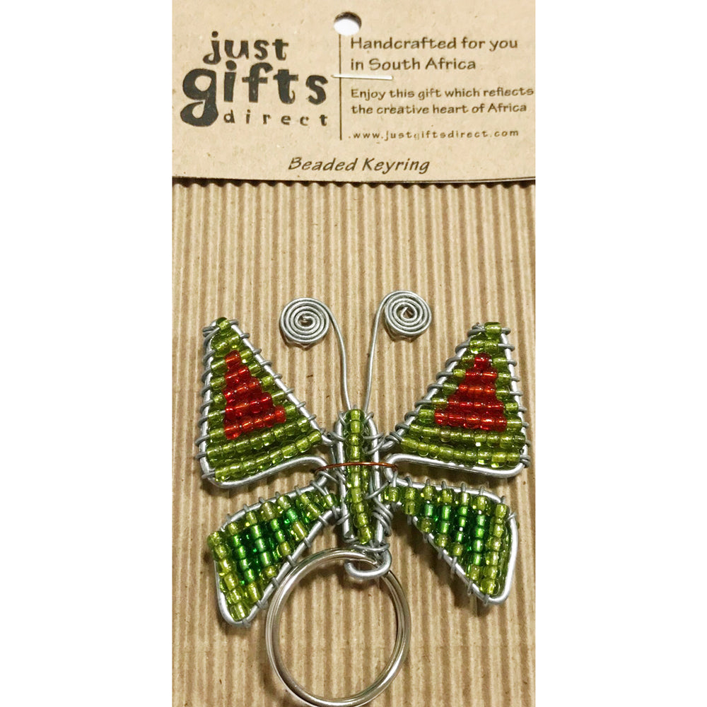 Beaded Butterfly Keyring - Re-vived