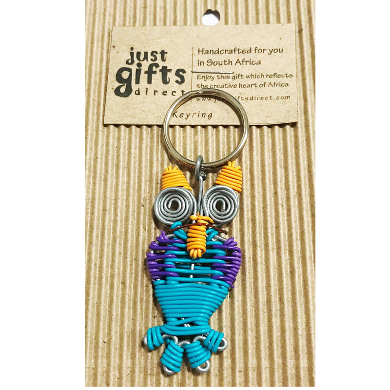 Wire Owl Keyring