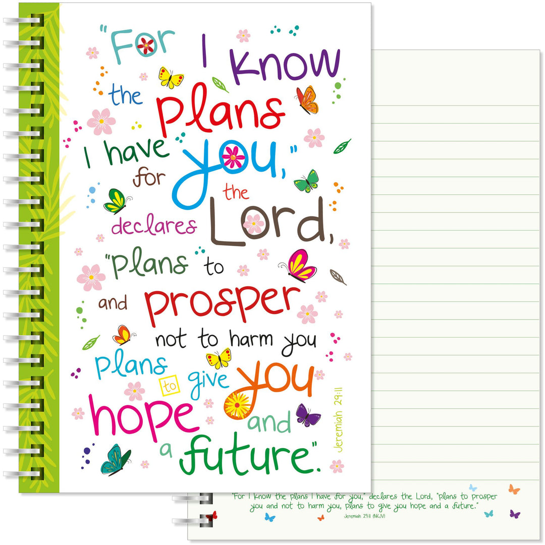 For I Know the Plans A5 Spiral Notebook - Re-vived