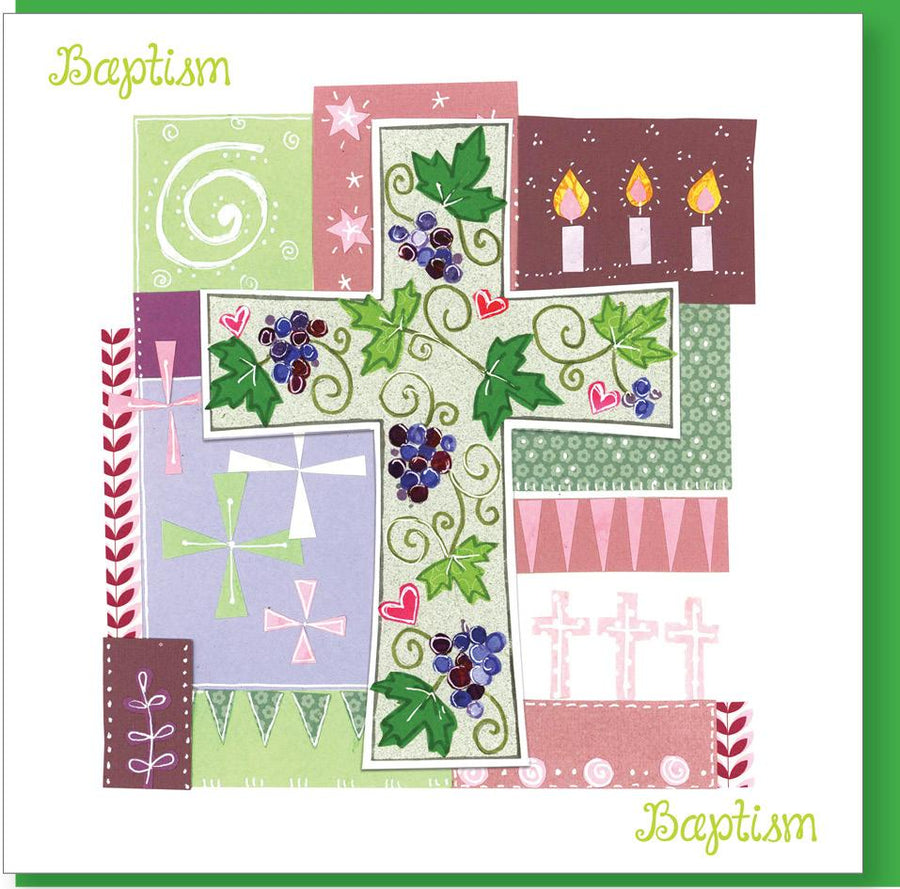 Baptism Vine Greetings Card - Re-vived