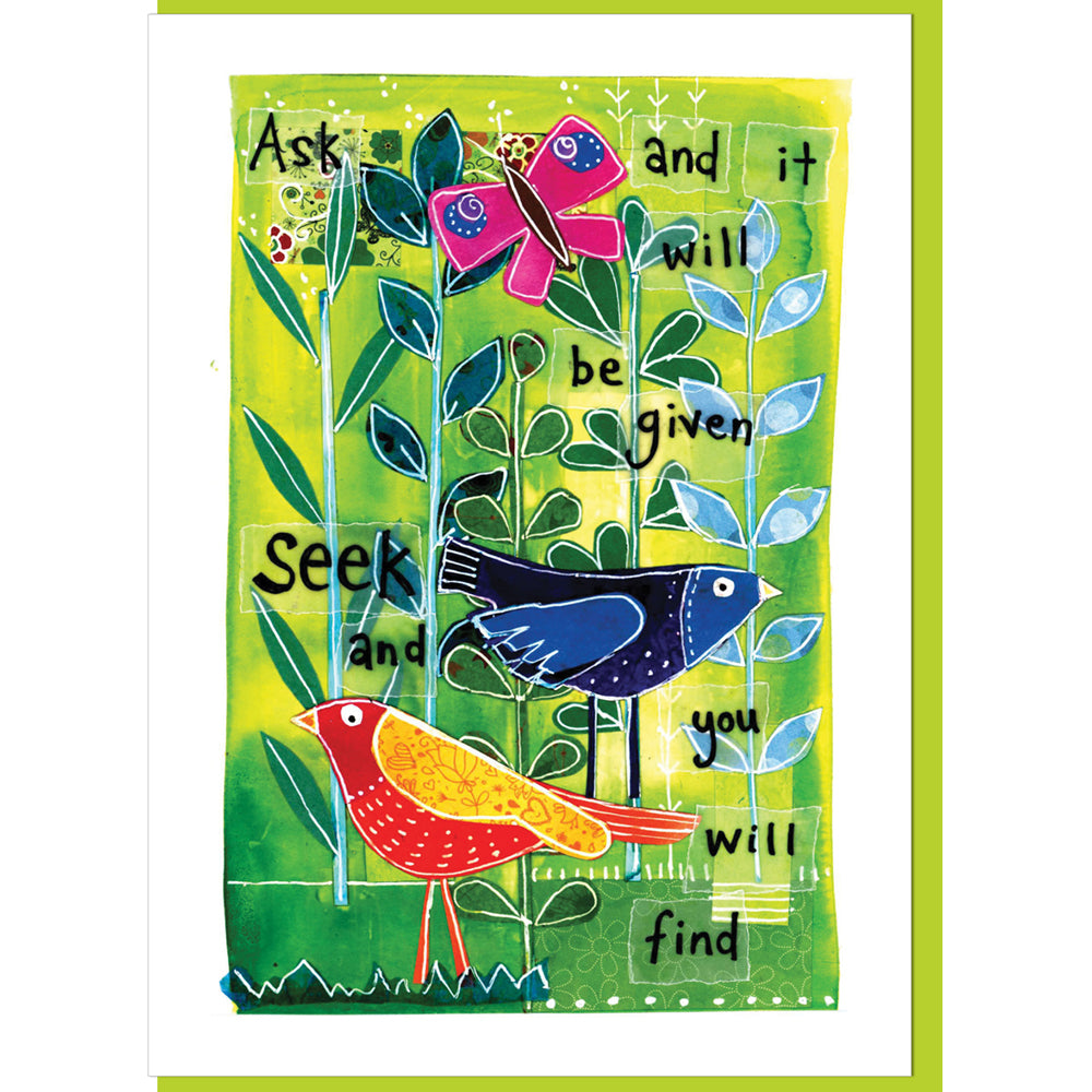 Ask & Seek Greetings Card - Re-vived