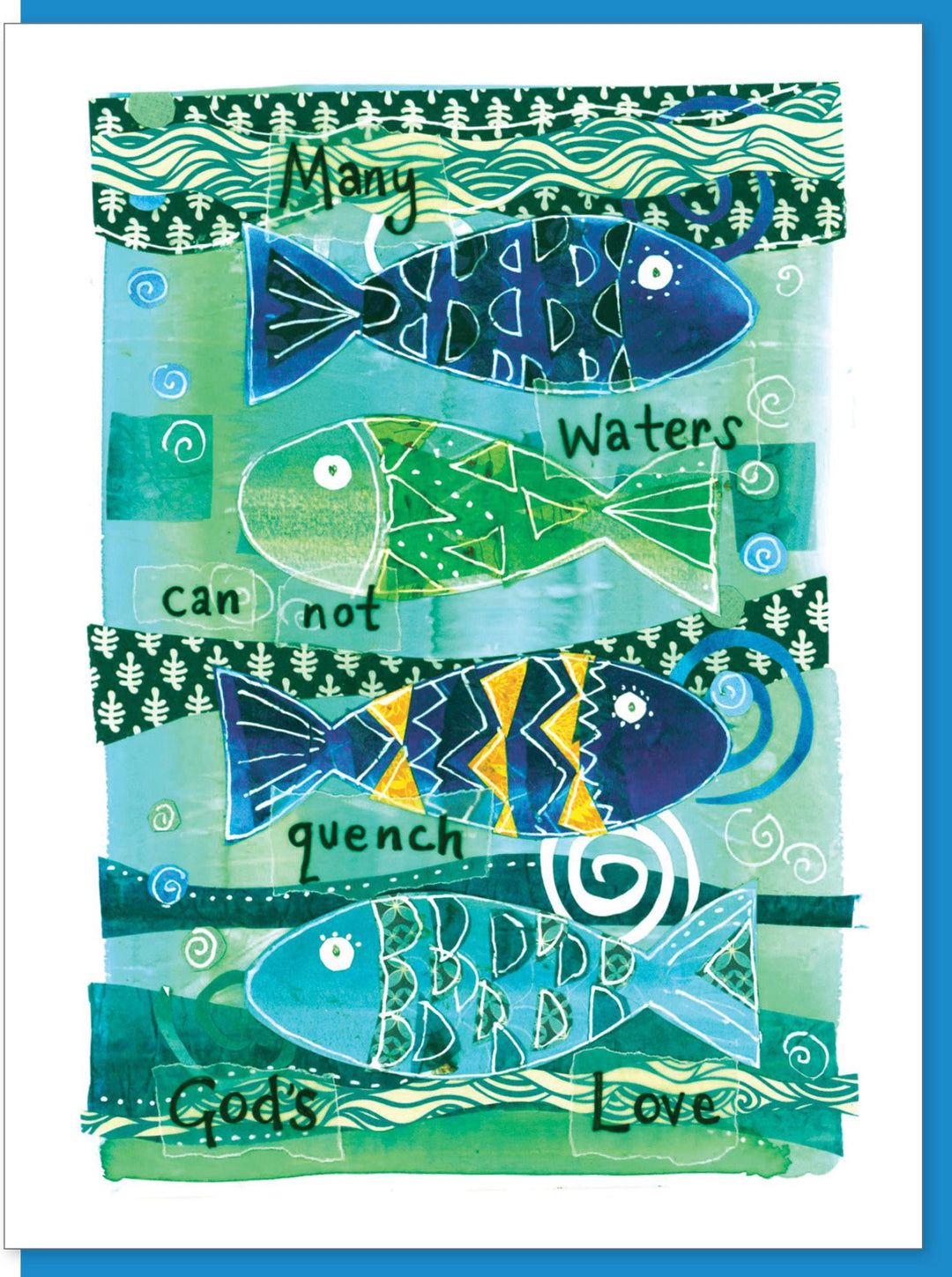 Many Waters Greetings Card - Re-vived