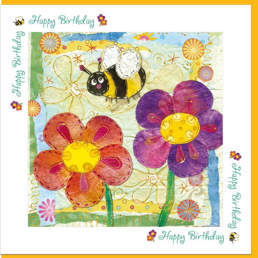 Birthday Bee Greetings Card - Re-vived