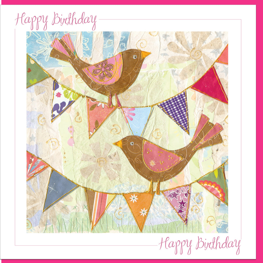 Birthday Birds Greetings Card - Re-vived