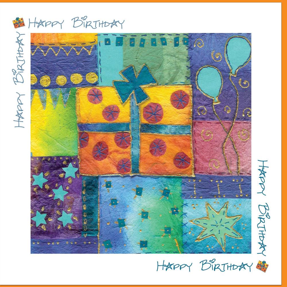 Birthday Present Greetings Card - Re-vived