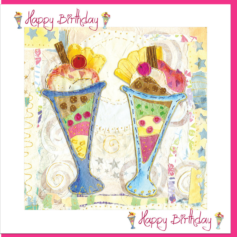Birthday Ice Cream Greetings Card