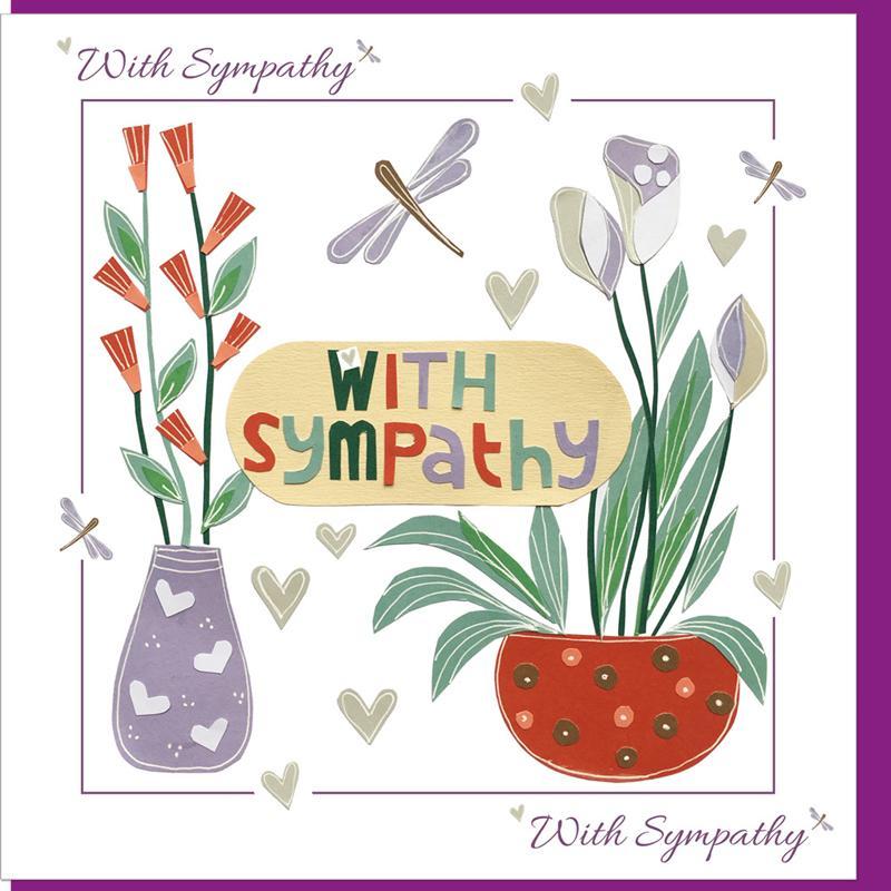 Sympathy Pot Plant Greetings Card - Re-vived