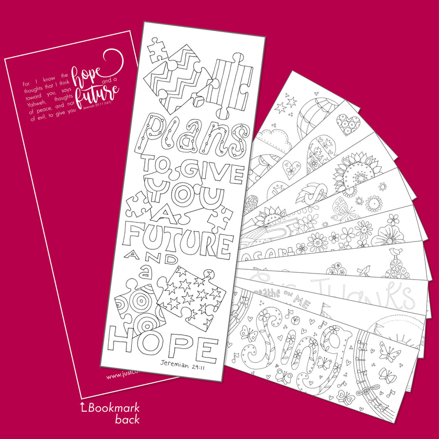 Images of Hope Colouring Bookmarks Pkt of 10 - Re-vived
