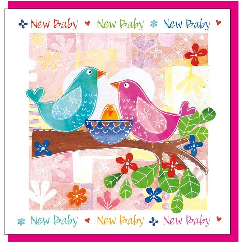 New Baby Bird Greetings Card - Re-vived